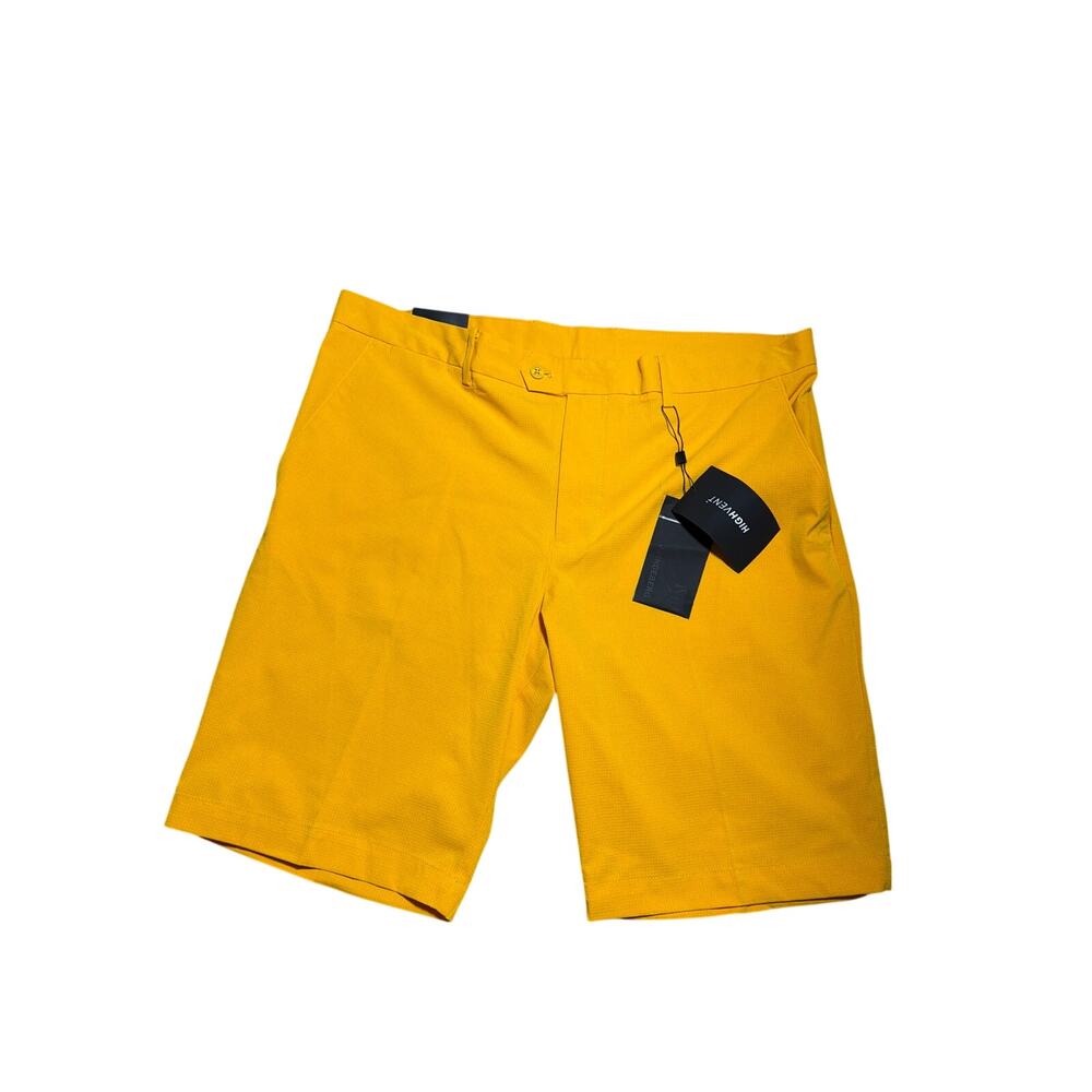 J. Lindeberg High Vent golf shorts mustard yellow Size 38 NEW
